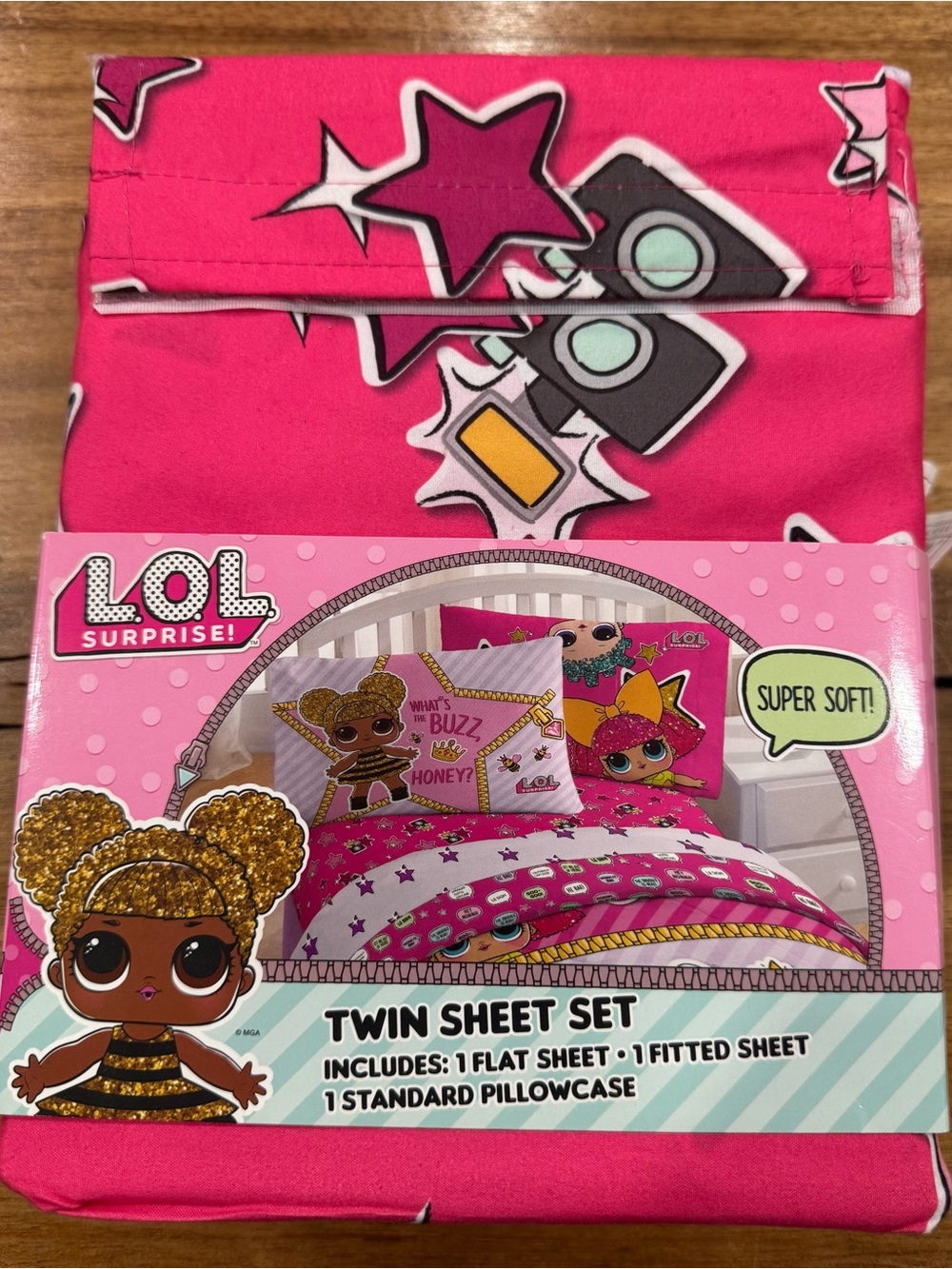 LOL SUPER SOFT TWIN SHEET SET NEW NWT SURPRISE BEDTIME FUN UNISEX RARE HTF